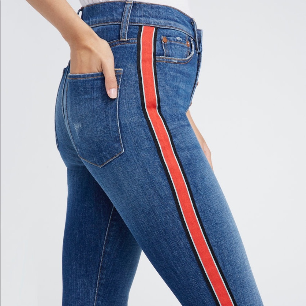 Alice and Olivia good high rise skinny jean